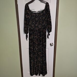 Floral Black Maxi Jumper